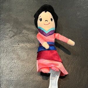 Plush Doll with Pink and Blue Dress